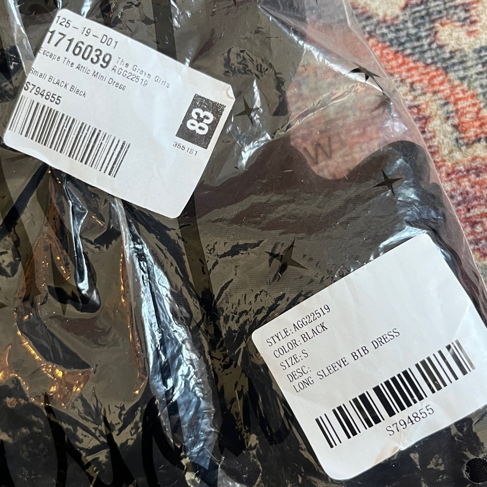 NWT The Grave Girls “Escape the Attic” mini dress, long sleeve by Dolls Kill - Picture 15 of 15